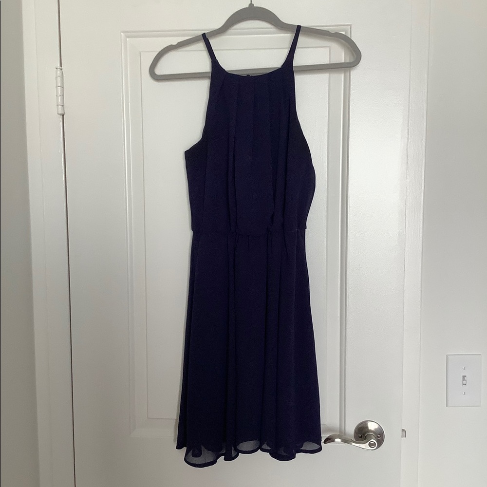 Francesca’s navy blue dress